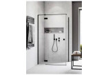 Drzwi prysznicowe Radaway Essenza New Black KDJ 100 cm, lewe, szkło przezroczyste z powłoką Easy Clean, profil czarny mat