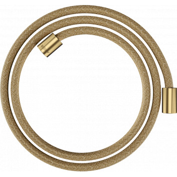 Tekstylny wąż prysznicowy 1,60 m z nakrętkami cylindrycznymi, AXOR ShowerSolutions - Złoty Optyczny Szczotkowany