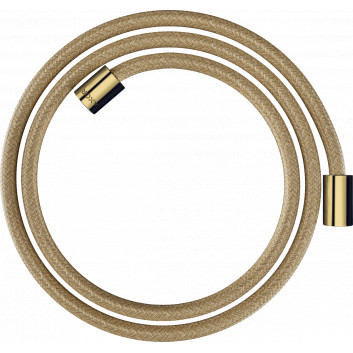 Tekstylny wąż prysznicowy 1,60 m z nakrętkami cylindrycznymi, AXOR ShowerSolutions - Złoty Optyczny Polerowany