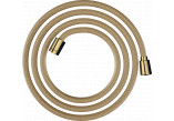 Tekstylny wąż prysznicowy 2 m z nakrętką cylindryczną i stożkową, AXOR ShowerSolutions - Złoty Optyczny Polerowany