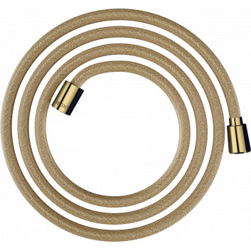 Tekstylny wąż prysznicowy 2 m z nakrętką cylindryczną i stożkową, AXOR ShowerSolutions - Złoty Optyczny Polerowany