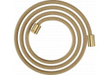 Tekstylny wąż prysznicowy 2 m z nakrętkami cylindrycznymi, AXOR ShowerSolutions - Złoty Optyczny Szczotkowany