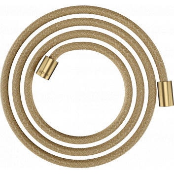 Tekstylny wąż prysznicowy 2 m z nakrętkami cylindrycznymi, AXOR ShowerSolutions - Złoty Optyczny Szczotkowany