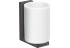 Kubek na szczoteczki do zębów, AXOR Universal Rectangular - Czarny Chrom Szczotkowany