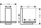 Mydelniczka, AXOR Universal Rectangular - Nikiel Szczotkowany