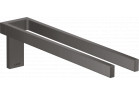 Podwójny wieszak na ręcznik, AXOR Universal Rectangular - Czarny Chrom Szczotkowany