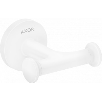 Podwójny haczyk na ręcznik, AXOR Universal Circular - Biały Matowy