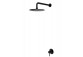 System prysznicowy Omnires Y, podtynkowy, 2 wyjścia wody, deszczownica 25cm, słuchawka 1-funkcyjna, grafit