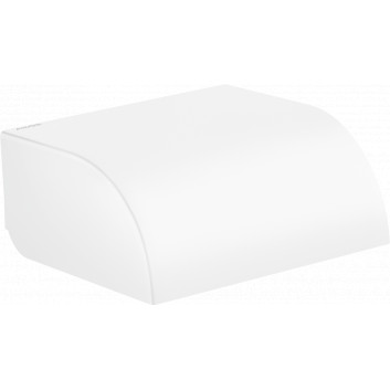 Uchwyt na papier toaletowy z osłoną, AXOR Universal Circular - Biały Matowy