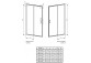 Drzwi prysznicowe do wnęki Radaway Premium Plus DWJ 120, uniwersalne, 1175-1215mm, szkło fabric, profil chrom
