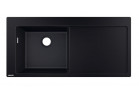 Zlewozmywak Hansgrohe S5110-F450, 1050x415 mm, nablatowy z ociekaczem po prawej stronie - grafitowa czerń