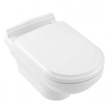 Miska stojąca Villeroy&Boch Subway 2.0, bez kołnierza, 37x56 cm, odpływ poziomy, z powłoką CeramicPlus - biała