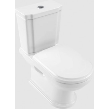 Miska WC lejowa do WC-kompaktu, stojący, Villeroy&Boch Hommage - Weiss Alpin CeramicPlus