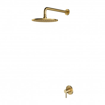 System prysznicowy podtynkowy, Omnires Y - Złoty szczotkowany