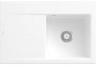 Zlewozmywak nablatowy, włącznie Zestaw odpływowy z uruchamianiem ręcznym, 780 x 510 mm, Villeroy & Boch Subway Style 45 - Stone White CeramicPlus  