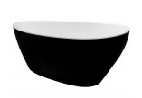 Wanna wolnostojąca Besco Goya B&W, 170x72cm, owalna, czarny/biały