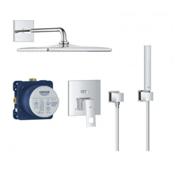 Zestaw prysznicowy Grohe Eurocube, podtynkowy, z deszczownicą Rainshower Mono 310 Cube, chrom