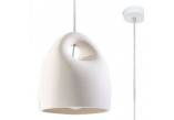 Lampa wisząca Sollux Ligthing BUKANO ceramiczna  , E27  1x60W, 1x15W LED, biała
