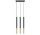 Lampa wisząca Sollux Ligthing MOZAICA 3L, G9 3x12W LED,  czarny/złoto