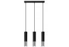 Lampa wisząca Sollux Ligthing LOOPEZ 3L, GU10 3x40W, 3x12W LED,  czarny/chrom