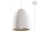 Lampa wisząca Sollux Lighting FLAWIUSZ ceramiczna, E27 1x60W, 1x15W LED,  biały