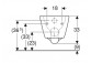 Geberit Smyle Square Wisząca miska WC, lejowa, 35x54cm, ukryte mocowania, Rimfree