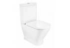 Miska do kompaktu WC Roca Gap Rimless Square, 60cm, odpływ podwójny, biała