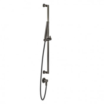 Drążek prysznicowy Gessi Anello, z słuchawką 1-funkcyjną, wężem i przyłączem kątowym - Copper Brushed PVD