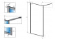 Ścianka Walk-In Radaway Modo II New 100-140x150-200cm, chrom, szkło przejrzyste