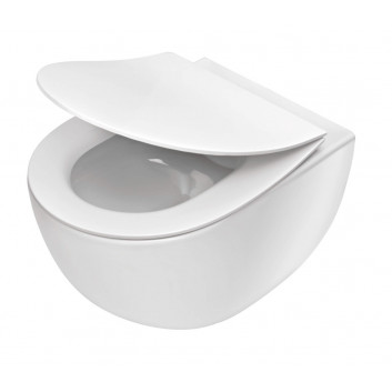 Ceramiczny korek umywalkowy/bidetowy Deante, click-clack, biały/chrom
