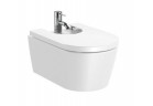 Bidet wiszący Roca Inspira Round 37x56 cm, z powłoką Superglaze - biały