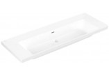 Umywalka meblowa Villeroy&Boch Subway 3.0, 130x47,5cm, z przelewem, Weiss Alpin CeramicPlus, nieszlifowany 