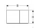 Przycisk Geberit Sigma 70 uruchamiający przedni do spłukiwania dwudzielnego - czarny chrom