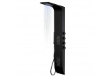 Panel prysznicowy Corsan Duo, deszczownica LED, mieszacz,  czarny