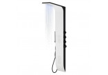 Panel prysznicowy Corsan Duo, Deszczownica LED, mieszacz,  biało-czarna