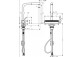 Jednouchwytowa bateria kuchenna 250 Hansgrohe Aquno Select M81, wyciągana wylewka, 2jet, czarny mat 