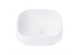 Umywalka nablatowa  Corsan 450x410x145mm, z korkiem klik-klak biały,biała