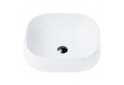Umywalka nablatowa  Corsan 450x410x145mm, z korkiem klik-klak czarny,biała