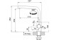Bateria kuchenna Franke Eos Neo  , wysokość 387mm, obrotowa i wyciągana wylewka,  stal szlachetna