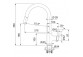 Bateria kuchenna Franke Lina L  , wysokość 284mm, obrotowa i wyciągana wylewka,  czarny mat