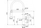 Bateria kuchenna Franke Lina pull-out , wysokość 285mm, obrotowa i wyciągana wylewka,  czarny mat