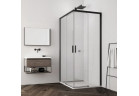 Kabina prysznicowa narożna, SanSwiss Top Line S Black 90x90cm, szkło przeźroczyste, profil czarny mat