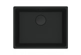Zlewozmywak z Fragranitu Franke Maris MRG 110-52, czarny odpływ, czarny mat