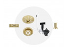 Armatura odpływowo-przelewowa Blanco Ablauf Set, ze sterowaniem korkiem automatycznym - satin gold