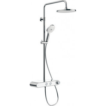 Drążek prysznicowy 810mm, Duravit - Chrom/Biały błyszczący