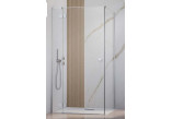 Drzwi prysznicowe Radaway Essenza Black KDJ 80 cm, lewe, szkło przezroczyste z powłoką Easy Clean, profil chrom