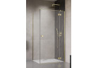 Drzwi prysznicowe Radaway Essenza Brushed Gold KDJ 80 cm, prawe, szkło przezroczyste z powłoką Easy Clean, profil złoto szczotkowane