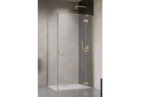 Drzwi prysznicowe Radaway Essenza Brushed Gold KDJ 80 cm, prawe, szkło przezroczyste z powłoką Easy Clean, profil złoto szczotkowane