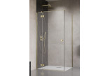 Drzwi prysznicowe Radaway Essenza New Black KDJ 90 cm, lewe, szkło przezroczyste z powłoką Easy Clean, profil złoto szczotkowane