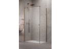 Drzwi prysznicowe Radaway Essenza 6 Brushed Copper KDJ 80 cm, lewe, szkło przezroczyste z powłoką Easy Clean, profil miedź szczotkowana